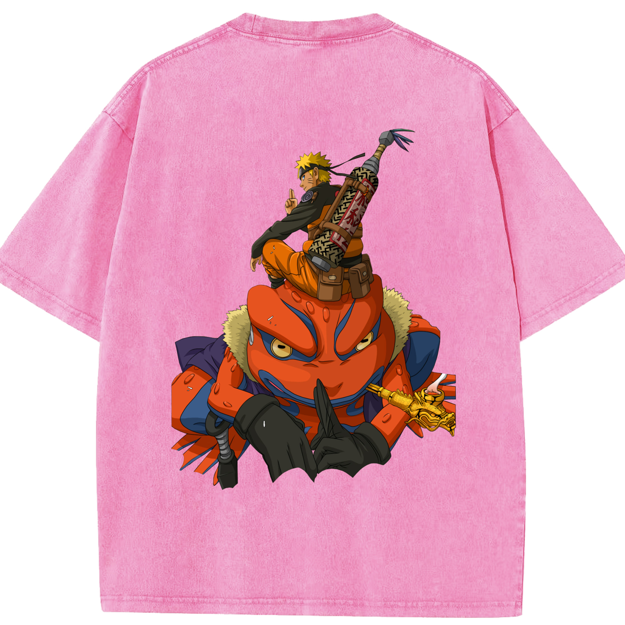 （画像用） NARUTO -ナルト- うずまき ナルト Uzumaki Naruto 綿100% ヴィンテージ風 半袖Tシャツ（背面プリント）